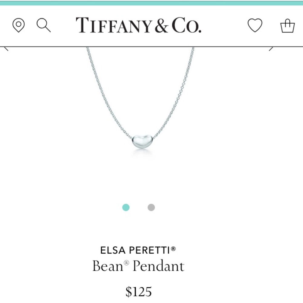 Authentic Tiffany & Co. Elsa Peretti Bean Necklace